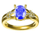 Sterling Silver Semi Mount Ring Setting Oval OV 9x7mm - Syzjewelry